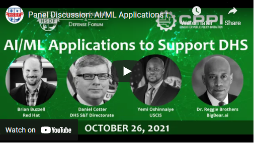 Panel Discussion: AI/ML Applications to Support DHS