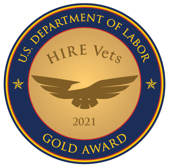 US Department of Labor Hire Vets 2021 Gold Award