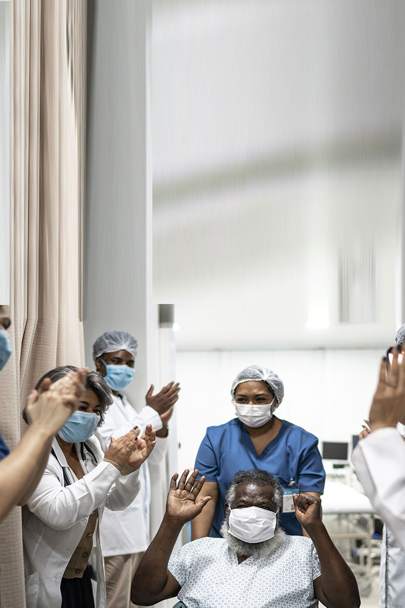 nurses celebrate patient success