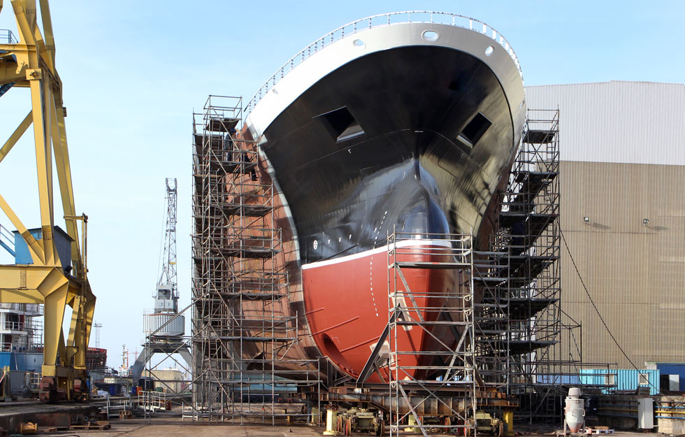 ship building in construction