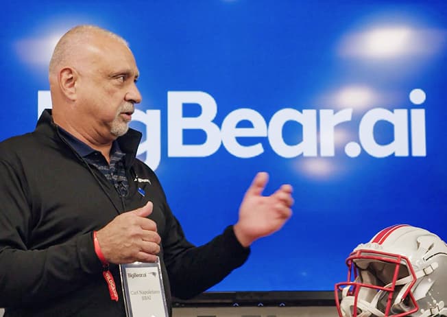 carl n of BigBear speaking at patriots