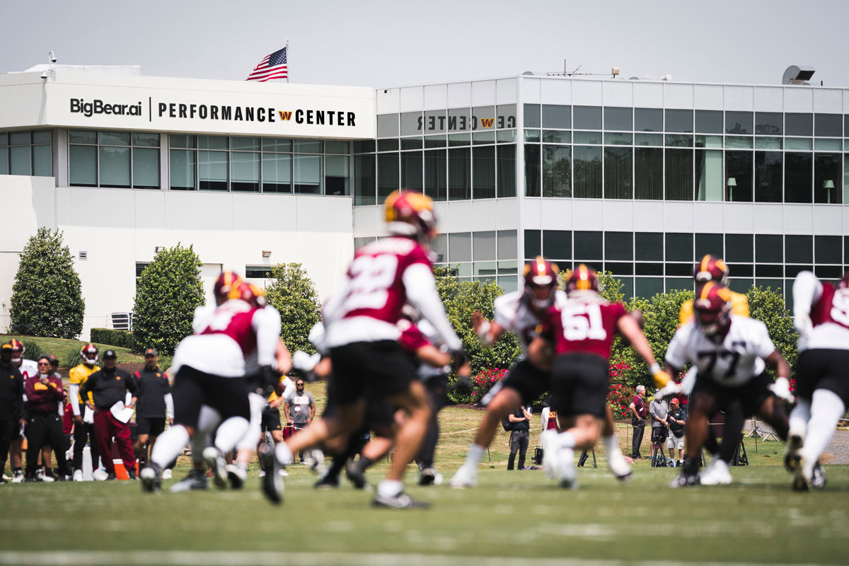 football practice at the performance center